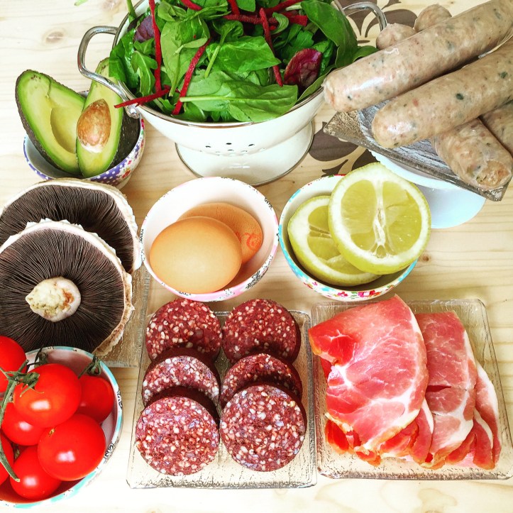 Breakfast salad ingre.